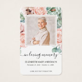 赤面ピンクフローラフォト悔やみや弔慰葬儀祈りの言葉 (正面)