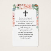 赤面ピンクフローラフォト悔やみや弔慰葬儀祈りの言葉 (裏面)