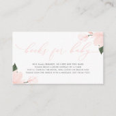 赤面ピンクフローラブックベビー エンクロージャーカード (正面)