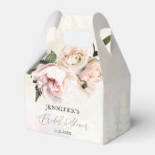 赤面ピンクフローラブライダルシャワーお気に入り フェイバーボックス (正面サイド)