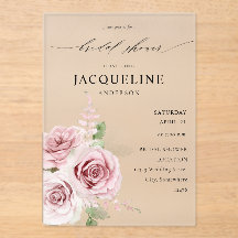 赤面ピンクフローラブライダルシャワー