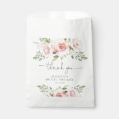 赤面ピンクフローラブライダルシャワー フェイバーバッグ (正面)