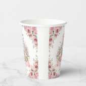 赤面ピンクフローラプリンセスキャッスルストーリーブックブック 紙コップ (右)