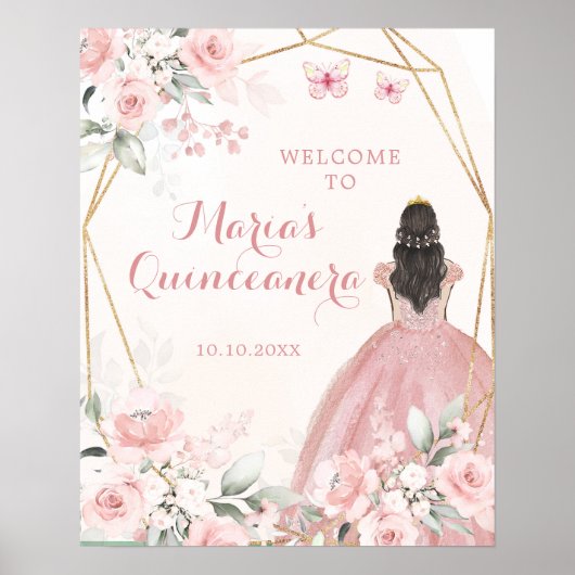 赤面ピンクフローラプリンセスキンセアニェラウェルカム ポスター (正面)