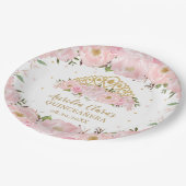 赤面ピンクフローラプリンセスティアラクラウンキンセアニラ ペーパープレート (アングル)