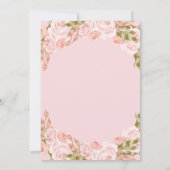 赤面ピンクフローラプリンセス金ゴールドアーチキンセアニェラ 案内状 (裏面)