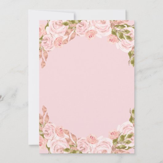 赤面ピンクフローラプリンセス金ゴールドアーチキンセアニェラ 案内状 (裏面)