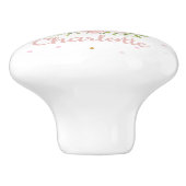 赤面ピンクフローラヘッジホッグガール子供部屋デコール セラミックノブ (側面)