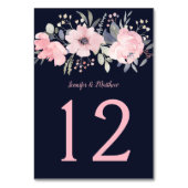 赤面ピンクフローラヘッダーNavy | テーブルナンバー (裏面)