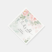 赤面ピンクフローラベビーの外の寒さ スタンダードカクテルナプキン (角)