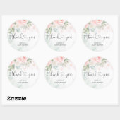 赤面ピンクフローラベビーの外の寒さ ラウンドシール (シート)