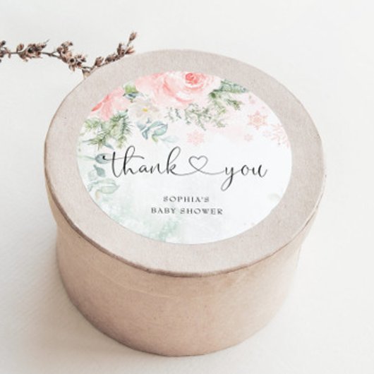 赤面ピンクフローラベビーの外の寒さ ラウンドシール