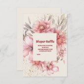 赤面ピンクフローラベビーイン開花シャワーガール エンクロージャーカード (正面/裏面)