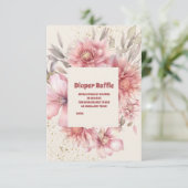 赤面ピンクフローラベビーイン開花シャワーガール エンクロージャーカード (スタンド正面)