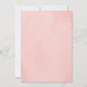 赤面ピンクフローラベビーガールシャワー招待状 招待状 (裏面)