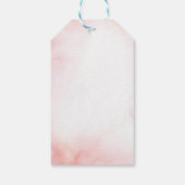 赤面ピンクフローラベビーシャワーありがとうラベル ギフトタグ (裏面)