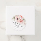 赤面ピンクフローラベビーシャワーありがとう フェイバータグ (インサイチュ)