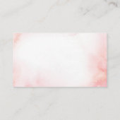 赤面ピンクフローラベビーシャワーおむつラッフル エンクロージャーカード (裏面)