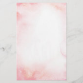 赤面ピンクフローラベビーシャワーアドバイスカード (裏面)