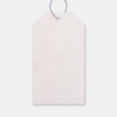 赤面ピンクフローラベビーシャワーガールギフトラベル ギフトタグ (裏面)