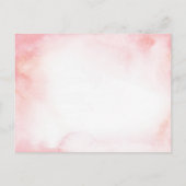 赤面ピンクフローラベビーシャワーブックベビー インビテーションポストカード (裏面)