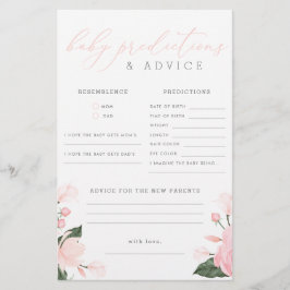 赤面ピンクフローラベビーシャワー予測とアドバイス