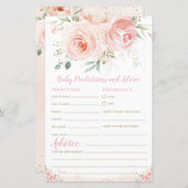 赤面ピンクフローラベビー予測とアドバイスゲーム (正面/裏面)