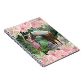 赤面ピンクフローラペット馬の写真 ノートブック (右側)