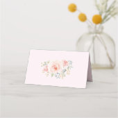 赤面ピンクフローラホットエアバルーンアドベンチャーシャワー プレイスカード (裏面)