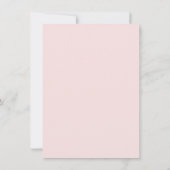 赤面ピンクフローラボヘミアブライダルシャワー 招待状 (裏面)