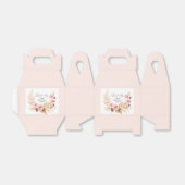 赤面ピンクフローラボホパンパスグラスブライダルシャワー フェイバーボックス (折り畳みなし)