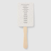 赤面ピンクフローラボー結婚ホ式プログラム ハンドファン (裏面)