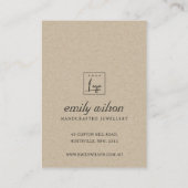 赤面ピンクフローラママギフトネックレスディスプレイカード プレイスカード (裏面)