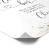 赤面ピンクフローラミモザバーポスター ポスター (角)