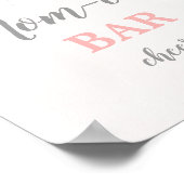 赤面ピンクフローラミモザバー徴候 ポスター (角)