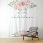 赤面ピンクフローラユーカリブライダルシャワー タペストリー (インサイチュ)