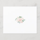 赤面ピンクフローラユーカリ結婚式の日付を保存 (裏面)