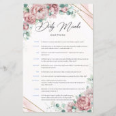 赤面ピンクフローラユーカリ金ゴールド汚れた心 (裏面)