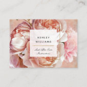 赤面ピンクフローララッシュアフターケアラッシュサロン 名刺 (正面)