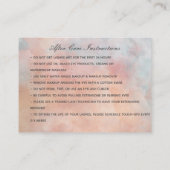 赤面ピンクフローララッシュアフターケアラッシュサロン 名刺 (裏面)