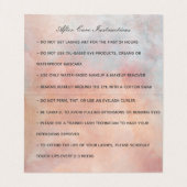 赤面ピンクフローララッシュサロンラッシュアフターケア 名刺 (内部フラット)