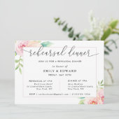 赤面ピンクフローラリハーサルディナー 招待状 (スタンド正面)