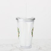 赤面ピンクフローラリース感謝していユー先生ギフト アクリルタンブラー (右)