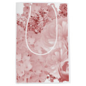 赤面ピンクフローラ中抱き枕 ミディアムペーパーバッグ (正面)