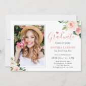 赤面ピンクフローラ写真記念パーティー 招待状 (正面)