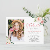 赤面ピンクフローラ写真記念パーティー 招待状 (スタンド正面)