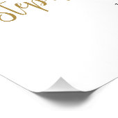 赤面ピンクフローラ写真70誕生日ウェルカムサイン ポスター (コーナー)