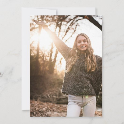 赤面ピンクフローラ卒業パーティー 招待状 (裏面)