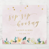 赤面ピンクフローラ園区Sipホレ結婚イ ビールラベル (シングルラベル)