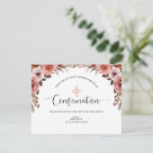 赤面ピンクフローラ女子の確認ありがとう サンキューカード (スタンド正面)